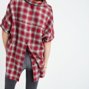 Madewell Flannel Courier Button-back Shirt - Sz XS